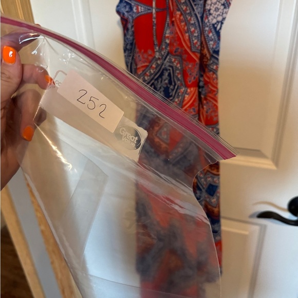 Rare Editions Girls Size 14  Red and Blue Paisley Maxi Dress - Picture 2 of 7